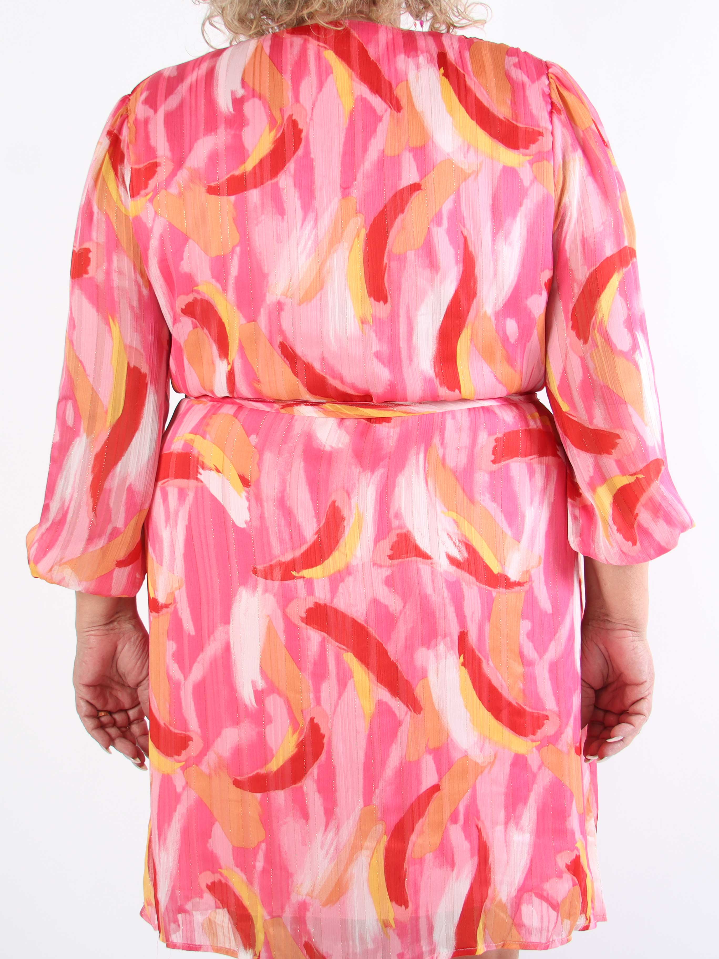 Filipa - Mønstret tunikakjole med glimmertråde